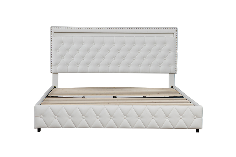 4471-1-3D Draers Storage قاب تخت خواب روشنایی هوشمند محیطی