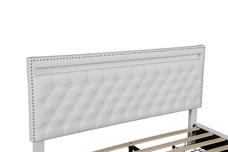 4471-1-3D Draers Storage قاب تخت خواب روشنایی هوشمند محیطی