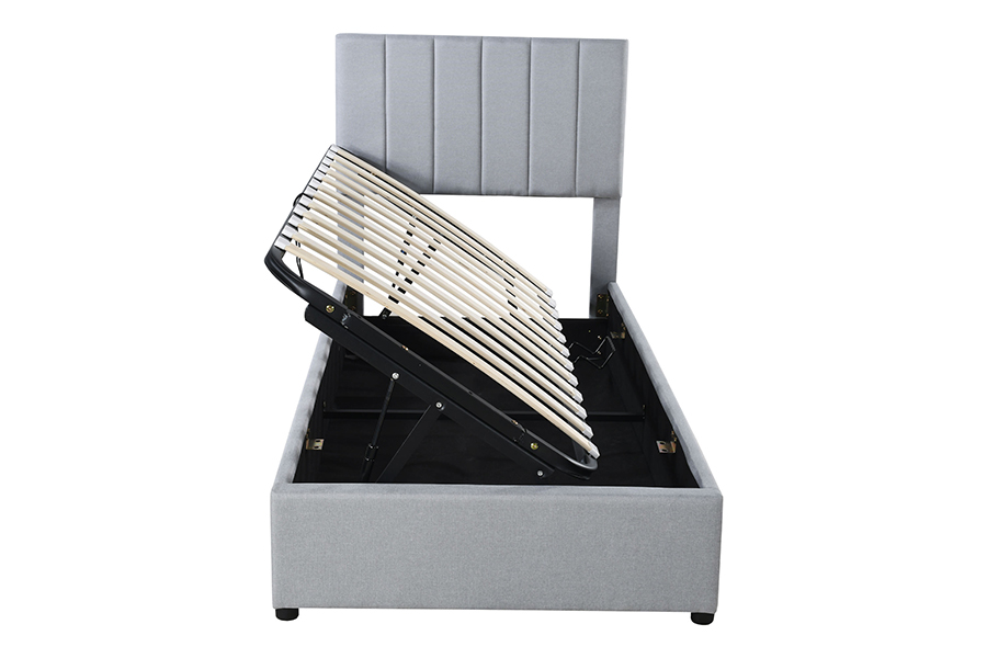 عملکرد ذخیره سازی قابل حمل پارچه خاکستری مدرن N16 قاب تخت ذخیره سازی روکش دار