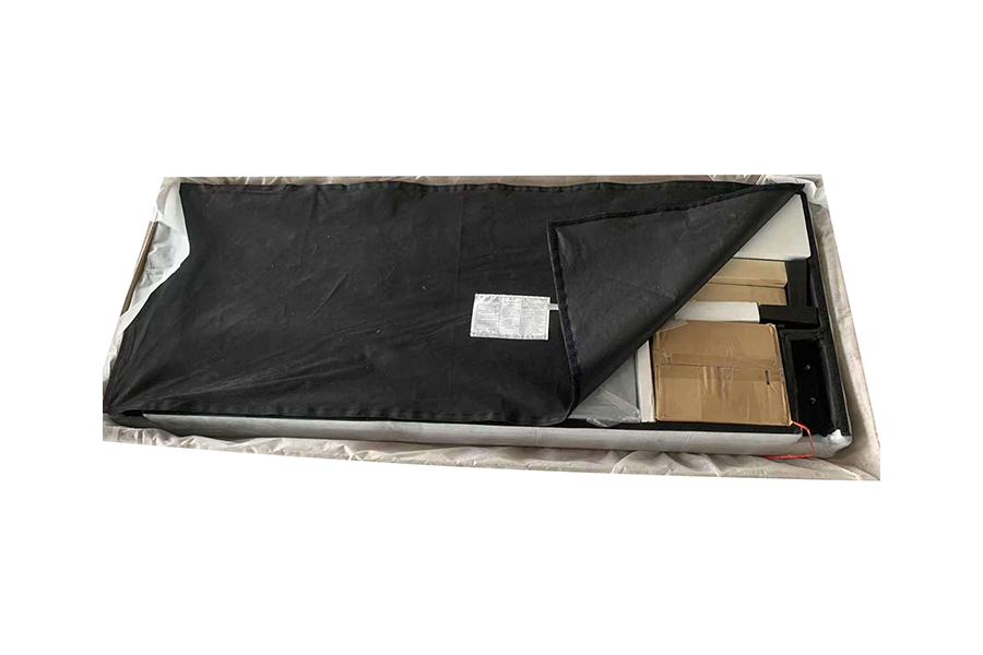 تخت خواب تودوزی شده سر تخت با دکمه پارچه ای N7 خاکستری