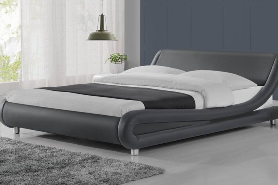 1140 چوبی PU چرم مصنوعی تخت تخت وبهلسترد