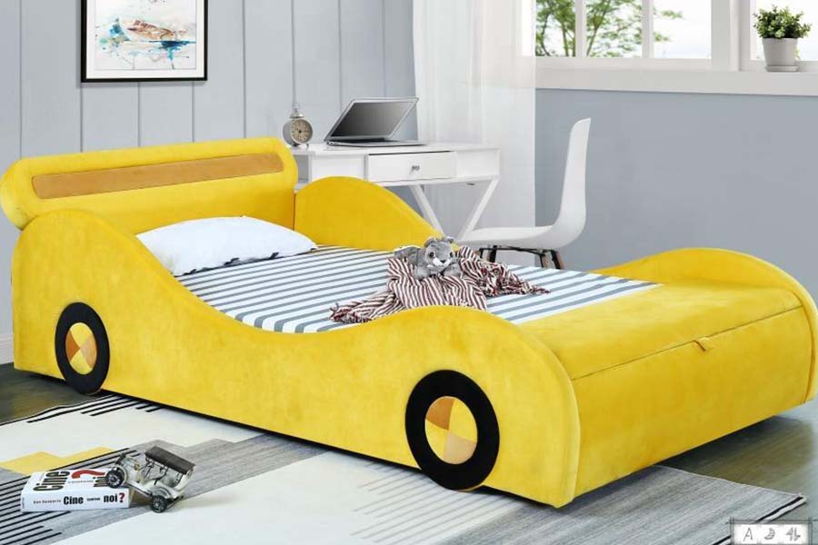 1497 S-shape Super Racing Style Car تخت برای بچه ها