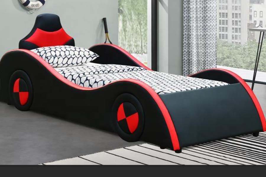 1497 S-shape Super Racing Style Car تخت برای بچه ها