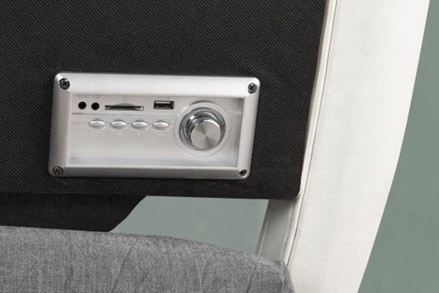 قاب تخت خواب 1140S Gas Lift Music Speaker چرم مصنوعی