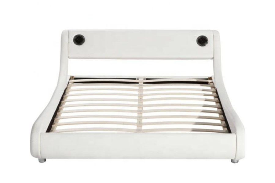 قاب تخت خواب 1140S Gas Lift Music Speaker چرم مصنوعی