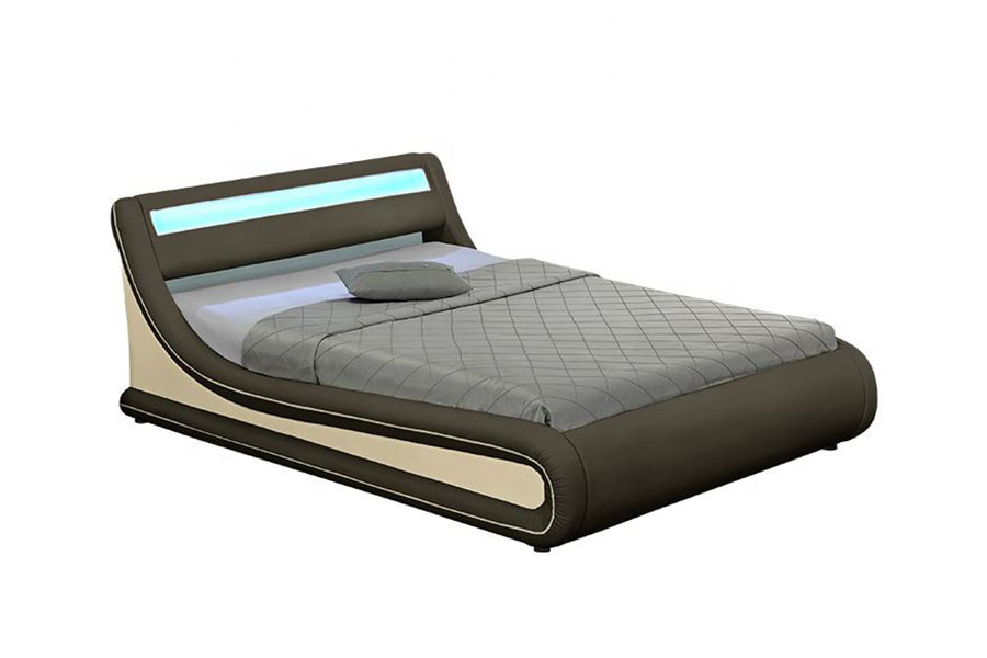 قاب تخت چرمی 1138G Ottoman King LED PU