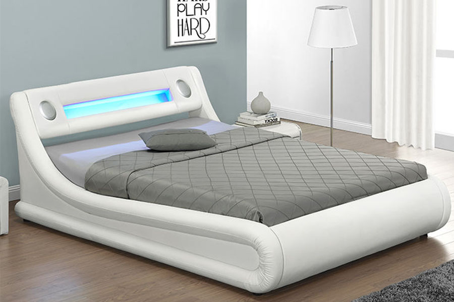 قاب تخت چرمی 1138G Ottoman King LED PU