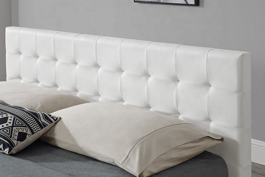 قاب تخت خواب 1405G مشکی Faux-PU چرم داخلی عثمانی تودوزی شده