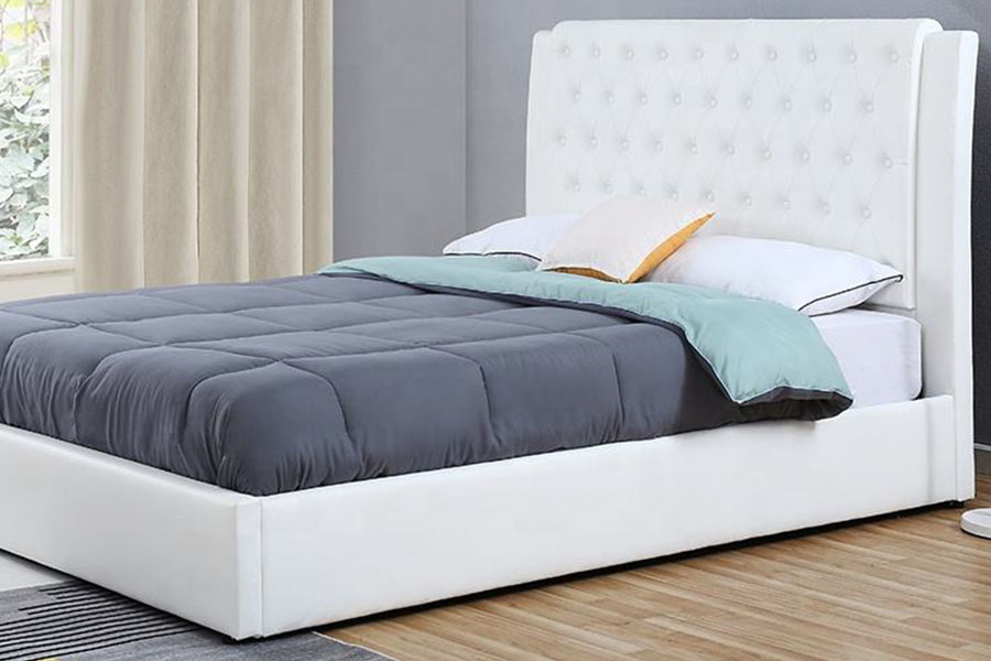 قاب چوبی چرم سفید 1398G آسانسور گازی فروش عمده قاب تخت ذخیره سازی وبهلسترد